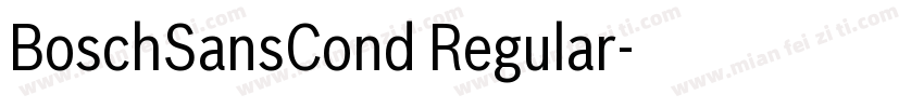 BoschSansCond Regular字体转换